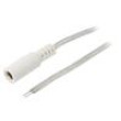 Kabel 2x0,5mm2 vodiče,DC 5,5/2,5 zásuvka přímý průhledná 3m