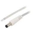 Kabel 2x0,5mm2 vodiče,DC 5,5/2,1 zástrčka přímý průhledná