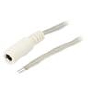 Kabel 2x0,5mm2 vodiče,DC 5,5/2,5 zásuvka přímý průhledná