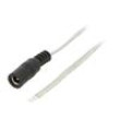 Kabel 2x0,5mm2 vodiče,DC 5,5/2,5 zásuvka přímý průhledná