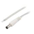Kabel 2x0,5mm2 vodiče,DC 5,5/2,1 zástrčka přímý průhledná 3m
