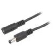 Kabel 2x0,5mm2 DC 5,5/2,5 zástrčka,DC 5,5/2,5 zásuvka přímý