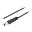 Kabel 2x0,35mm2 vodiče,DC 5,5/2,5 zástrčka přímý černá 2m