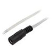Kabel 2x0,5mm2 vodiče,DC 5,5/2,1 zásuvka přímý průhledná 2m