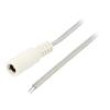 Kabel 2x0,5mm2 vodiče,DC 5,5/2,5 zásuvka přímý průhledná 5m