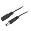 Kabel 2x0,35mm2 DC 5,5/2,5 zástrčka,DC 5,5/2,5 zásuvka přímý