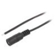 Kabel 2x0,35mm2 vodiče,DC 5,5/2,1 zásuvka přímý černá 2m