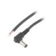 Kabel 2x0,5mm2 vodiče,DC 5,5/2,5 zástrčka úhlový černá 1,5m