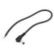 Kabel 2x0,5mm2 vodiče,DC 5,5/2,5 zástrčka úhlový černá 0,25m