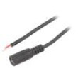 Kabel 2x0,5mm2 vodiče,DC 5,5/2,5 zásuvka přímý černá 1,5m