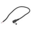 Kabel 2x0,5mm2 vodiče,DC 5,5/2,1 zástrčka úhlový černá 0,25m