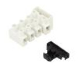 Svorkovnice šroubová svorka 2,5mm2 450V póly: 4 svorky: 8 bilá