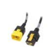 Kabel 3x1,5mm2 IEC C19 zásuvka,IEC C20 vidlice PVC 1m černá