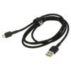 Cable USB 2.0 USB A plug,USB B micro plug 1.2m black 480Mbps