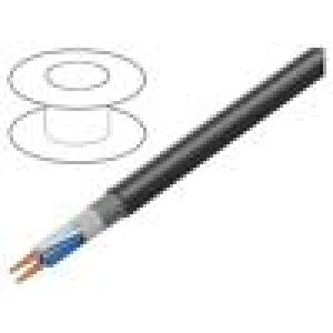 Wire: microphone cable 4x28AWG black Cu,silver plated PVC