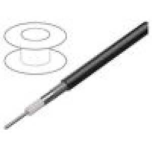 Wire: coaxial RG59 1x20AWG solid Cu 20AWG PVC black 305m