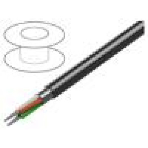 Wire shielded,Al-PET foil PVC chrome 300V 30m CPR: Eca