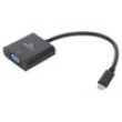 Adapter USB 3.1 D-Sub 15pin HD socket,USB C plug 0.15m black