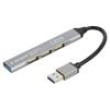 Hub USB USB A zásuvka x4,USB A vidlice USB 2.0,USB 3.1 šedá