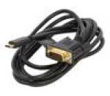 Adapter USB 3.1 D-Sub 15pin HD plug,USB C plug 2m black