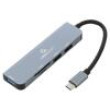 Hub USB USB A zásuvka x2,USB C vidlice USB 2.0,USB 3.1 šedá