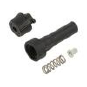 Zásuvka válcové pojistky 6,3x32mm na kabel Imax: 20A černá