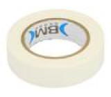 Páska: elektroizolační W: 15mm L: 10m Thk: 0,15mm bilá fólie PVC