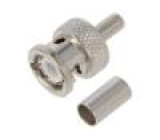 Zástrčka BNC vidlice přímý 50Ω RG14,RG58 krimpovací na kabel