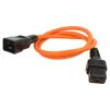 Kabel IEC C19 zásuvka,IEC C20 vidlice 1m s aretací IEC LOCK