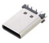 Zásuvka USB C SMT PIN: 6 svislý top board mount USB 3.2 3A