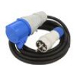 Prodlužovací síťový kabel Zásuvky: 1 guma černá 3x2,5mm2 1,5m
