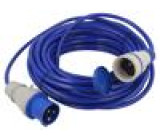 Prodlužovací síťový kabel Zásuvky: 1 PUR modrá 3x2,5mm2 20m