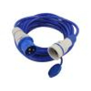 Prodlužovací síťový kabel Zásuvky: 1 PUR modrá 3x2,5mm2 10m
