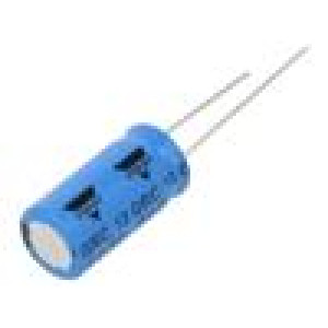 Kondenzátor: elektrolytický THT 10uF 400VDC Rozteč: 5mm ±20%