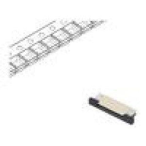 FFC/FPC F52Q PIN: 8 horní kontakty,ZIF SMT 50V 500mA Mat: LCP