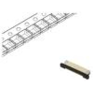FFC/FPC F52R PIN: 10 dolní kontakty,ZIF SMT 50V 500mA Mat: LCP
