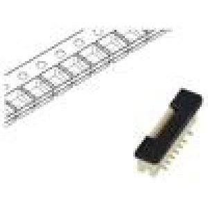 FFC/FPC F31W PIN: 10 ZIF SMT 50V 500mA selektivně pozlacený