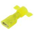 Faston: plochý 6,3mm 0,8mm zásuvka krimpovací na kabel žlutá