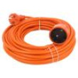 Prodlužovací síťový kabel Zásuvky: 1 PVC oranžová 2x1,5mm2