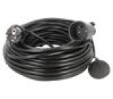 Prodlužovací síťový kabel Zásuvky: 1 PVC černá 3x1,5mm2 25m
