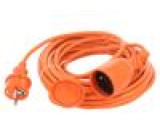 Prodlužovací síťový kabel Zásuvky: 1 PVC oranžová 3x1mm2 10m