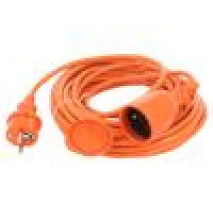 Prodlužovací síťový kabel Zásuvky: 1 PVC oranžová 3x1mm2 10m