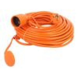 Prodlužovací síťový kabel Zásuvky: 1 PVC oranžová 3x1,5mm2
