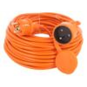 Prodlužovací síťový kabel Zásuvky: 1 PVC oranžová 3x1mm2 25m