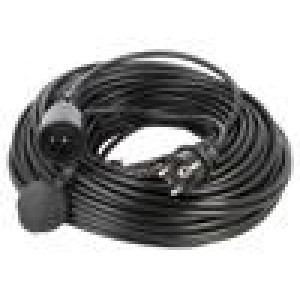 Prodlužovací síťový kabel Zásuvky: 1 PVC černá 3x1,5mm2 40m