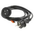 Prodlužovací síťový kabel Zásuvky: 1 PVC černá 3x1mm2 3m 10A