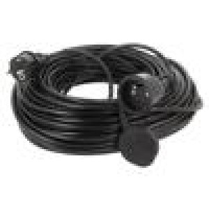 Prodlužovací síťový kabel Zásuvky: 1 PVC černá 3x1mm2 40m 10A