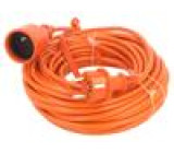 Prodlužovací síťový kabel Zásuvky: 1 PVC oranžová 3x1mm2 20m