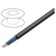 Vodič YKY kulatý drát Cu 2x10mm2 PVC černá 600V,1kV 100m