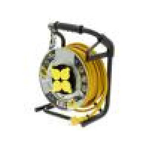 Prodlužovací síťový kabel Zásuvky: 4 guma žlutá 3x2,5mm2 40m